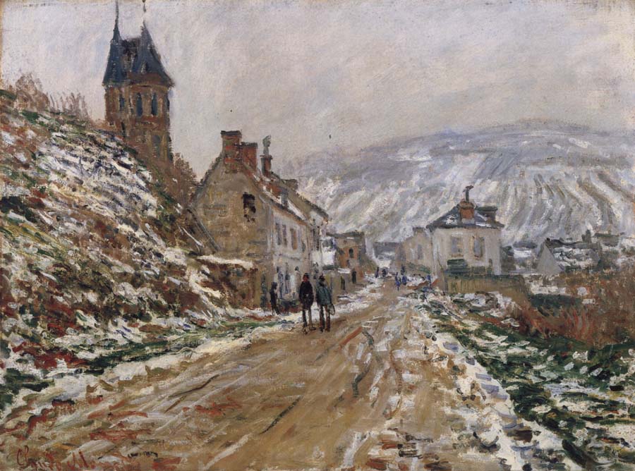 The Road in Vetheuil in Winter